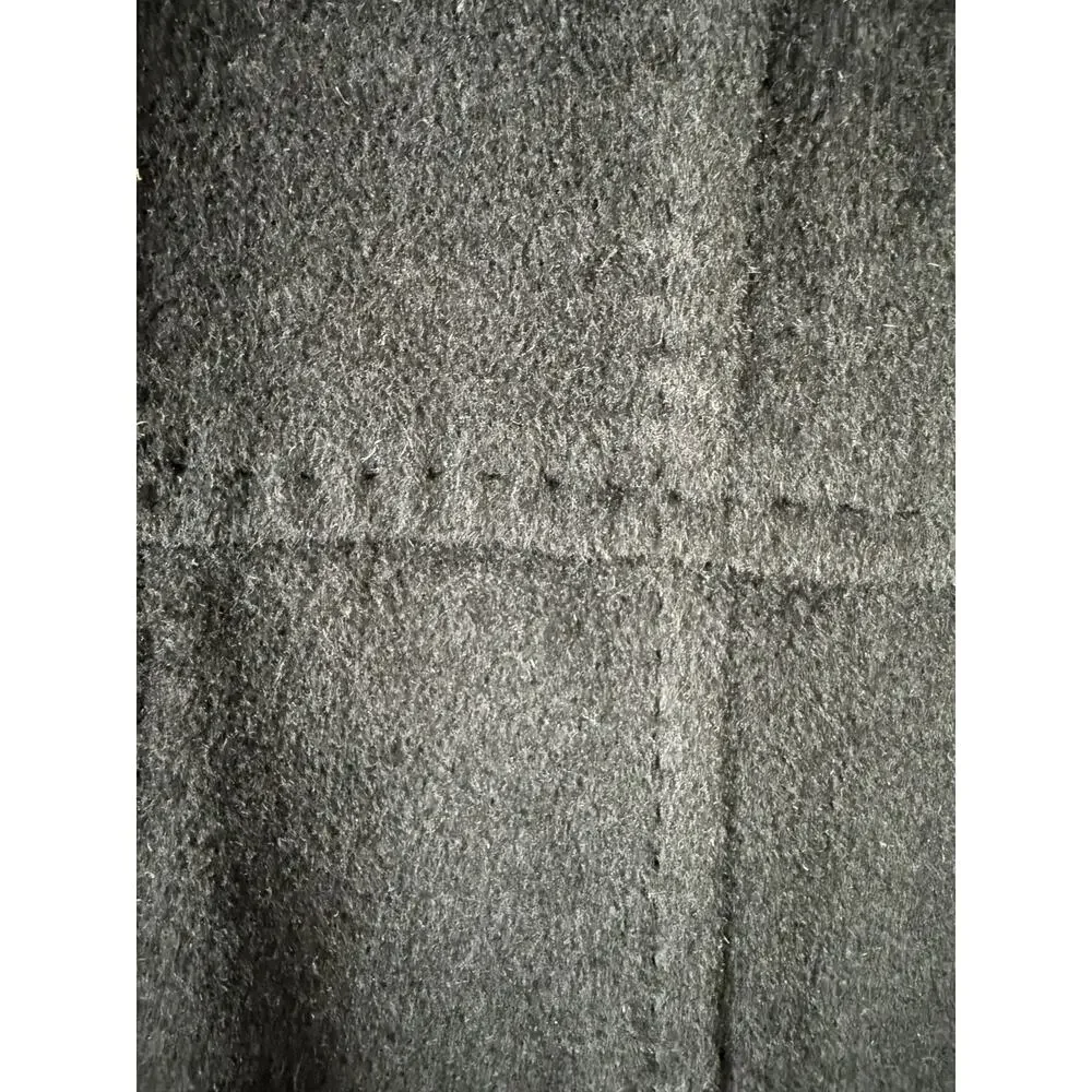 Anne Klein Black Wool‎ Angora Blend Coat Womens Size 10 Quiet Luxury Old Money